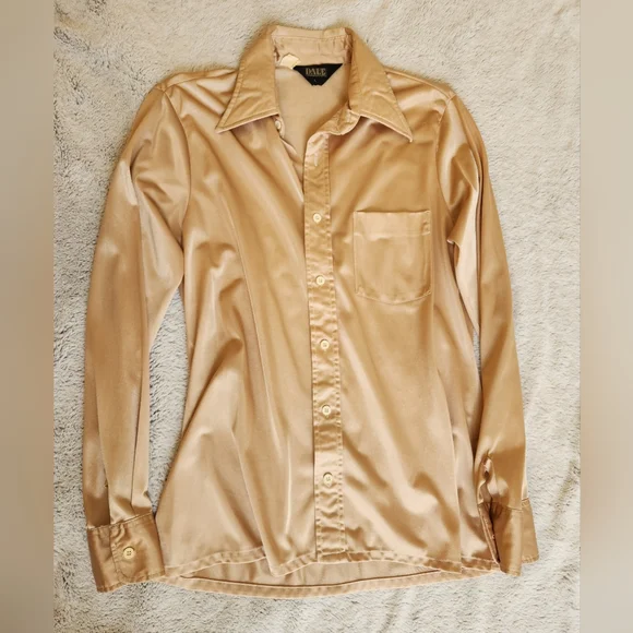 Metallic, Gold Blouse - Picture 1 of 12